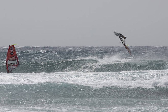 The Moreno twins in the final - PWA Tenerife World Cup 2012 ©  John Carter / PWA http://www.pwaworldtour.com